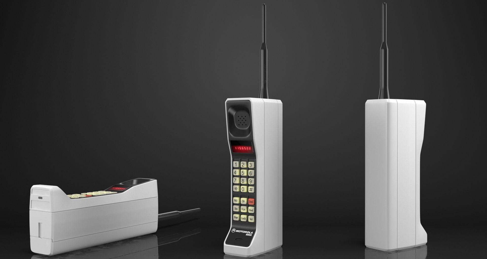 The Motorola DynaTAC 8000X, which launched on the market in 1983