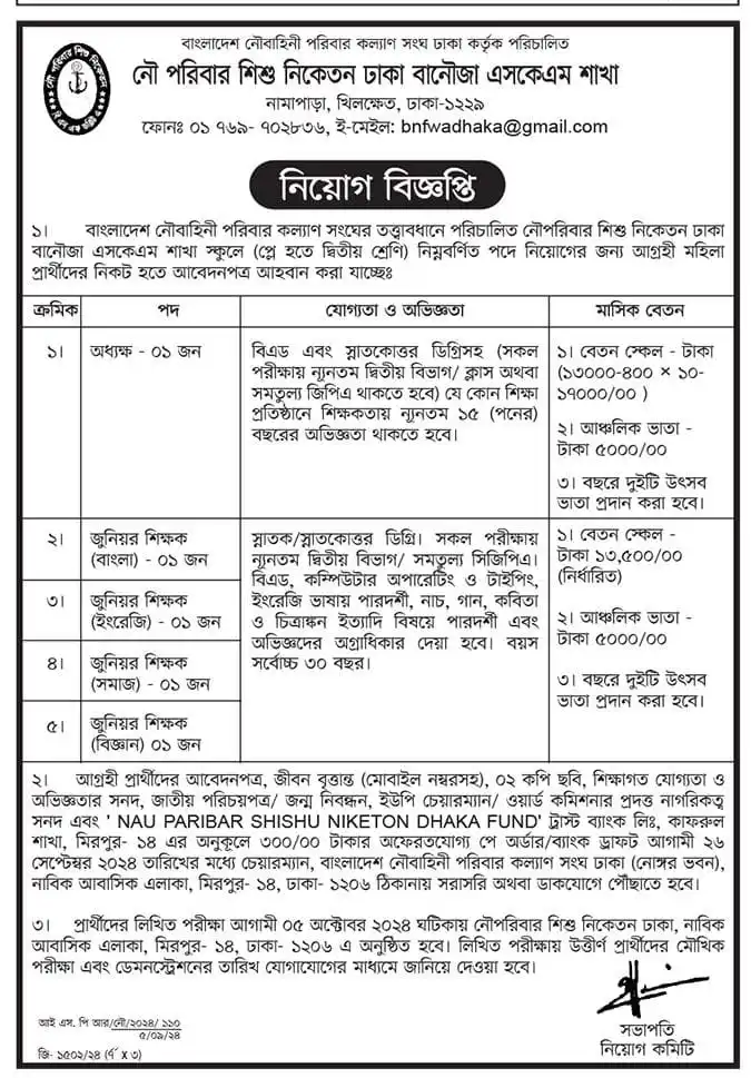 Bangladesh Navy has Published the Navy Job Circular 2024 PDF-1