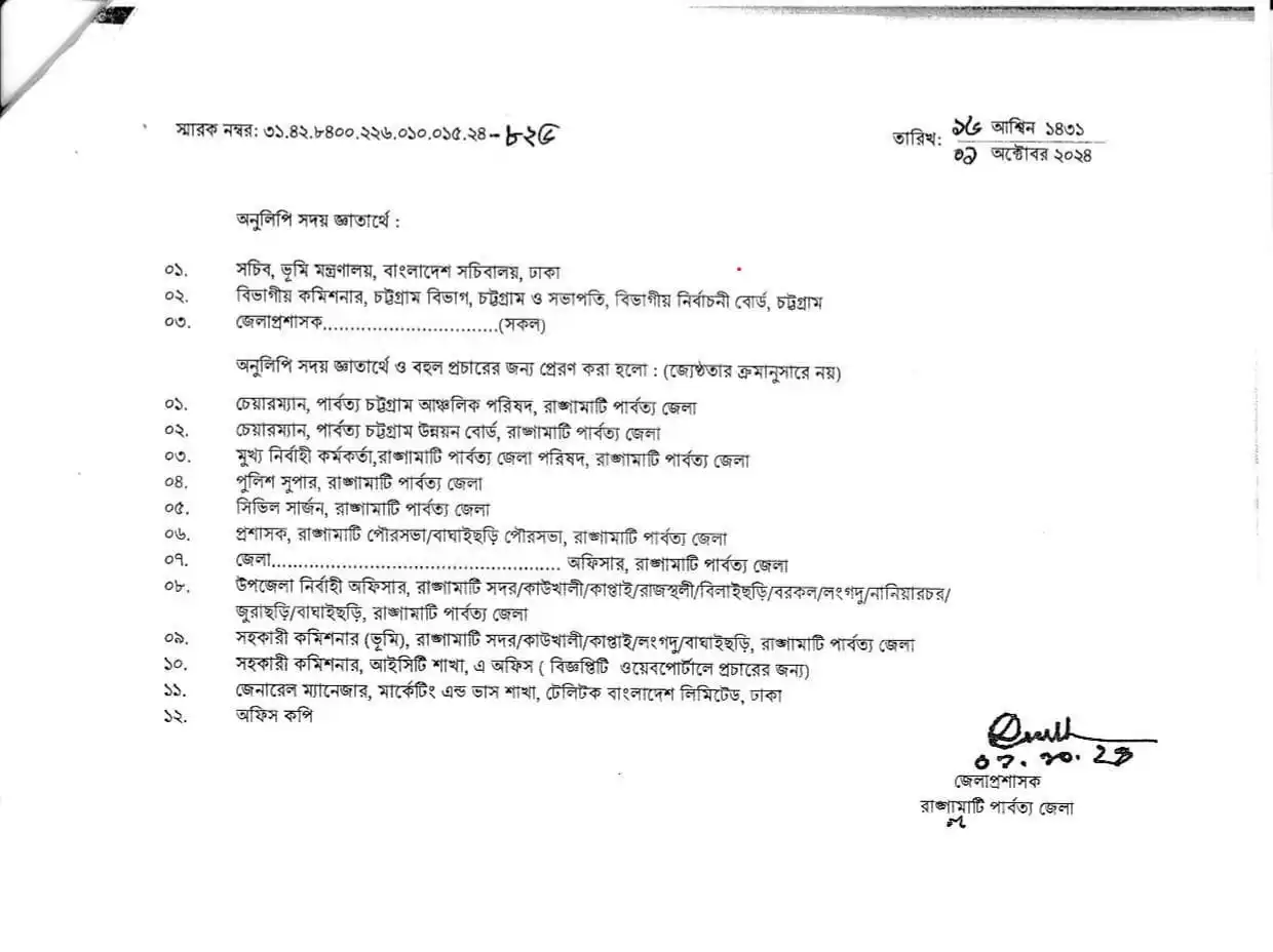 Rangamati DC Office Govt Job Circular 2024 2