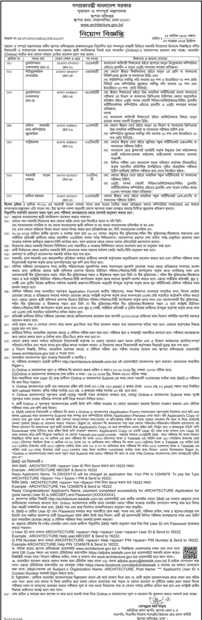 Architecture Job Circular 2024 PDF