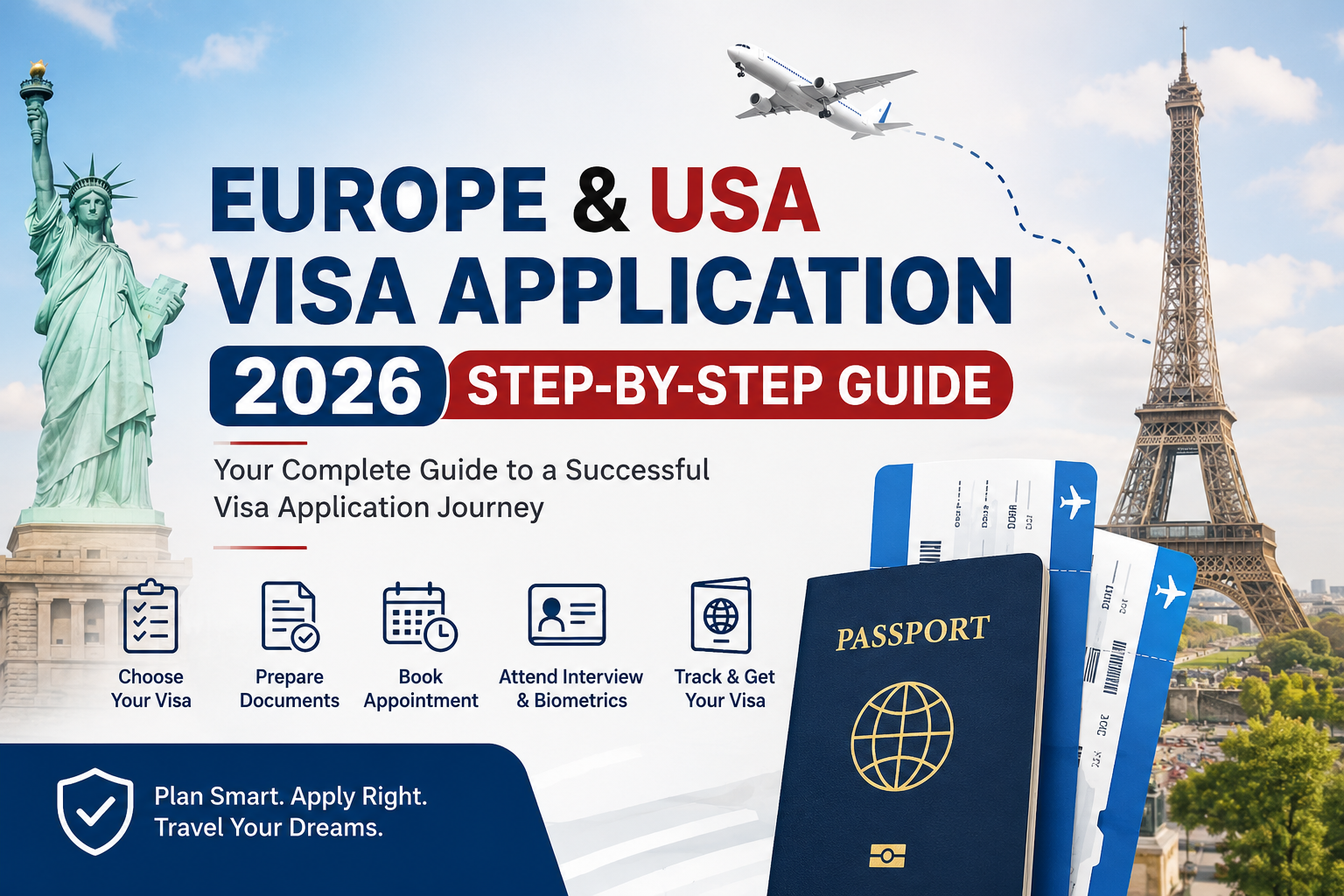 Europe and USA Visa Application 2026: Step-by-Step Guide for First-Time Applicants